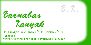 barnabas kanyak business card